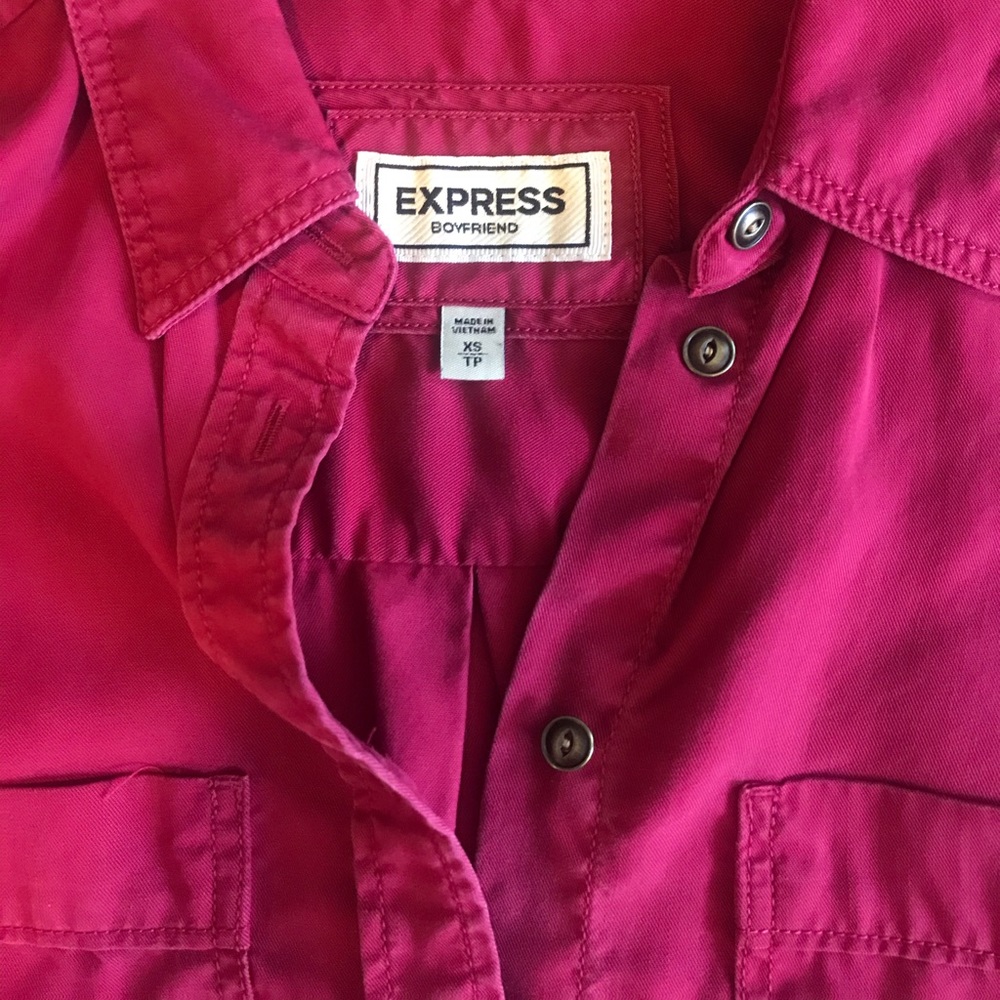 Express // Button Down Boyfriend Shirt - image 3